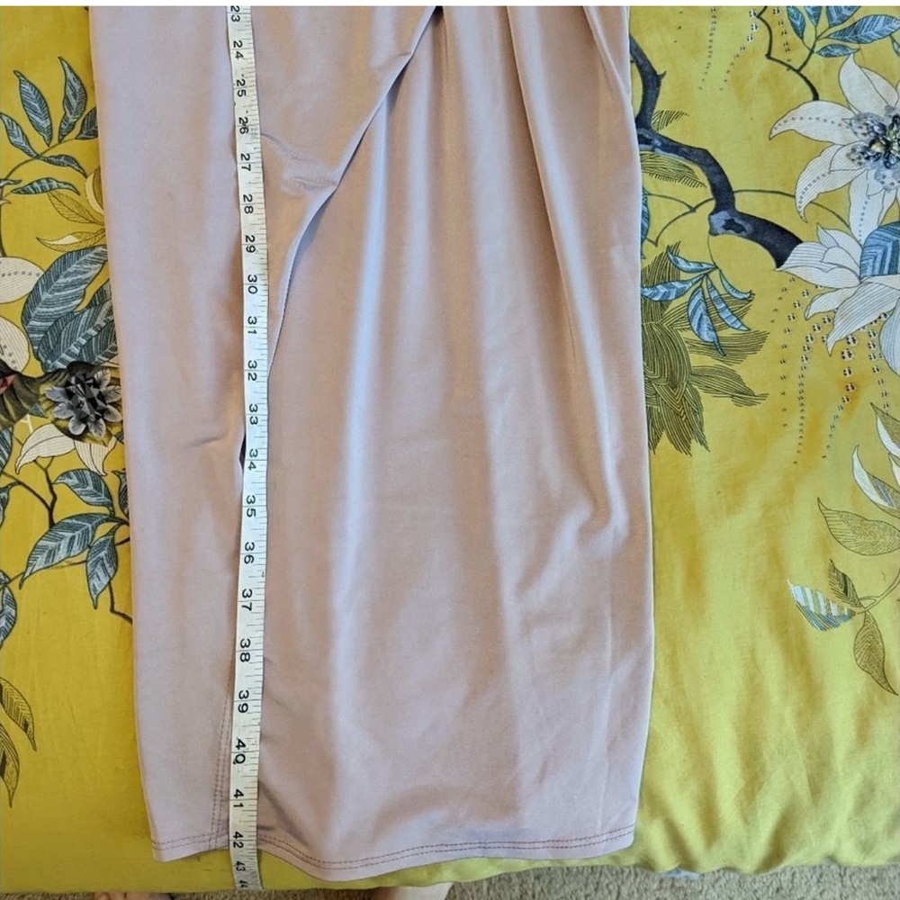 ASOS Asymmetrical Ruched Midi Dress - Picture 4 of 5